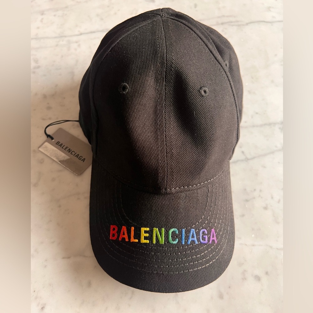 Brand New Balenciaga baseball cap hat rare rainbow sz M\L